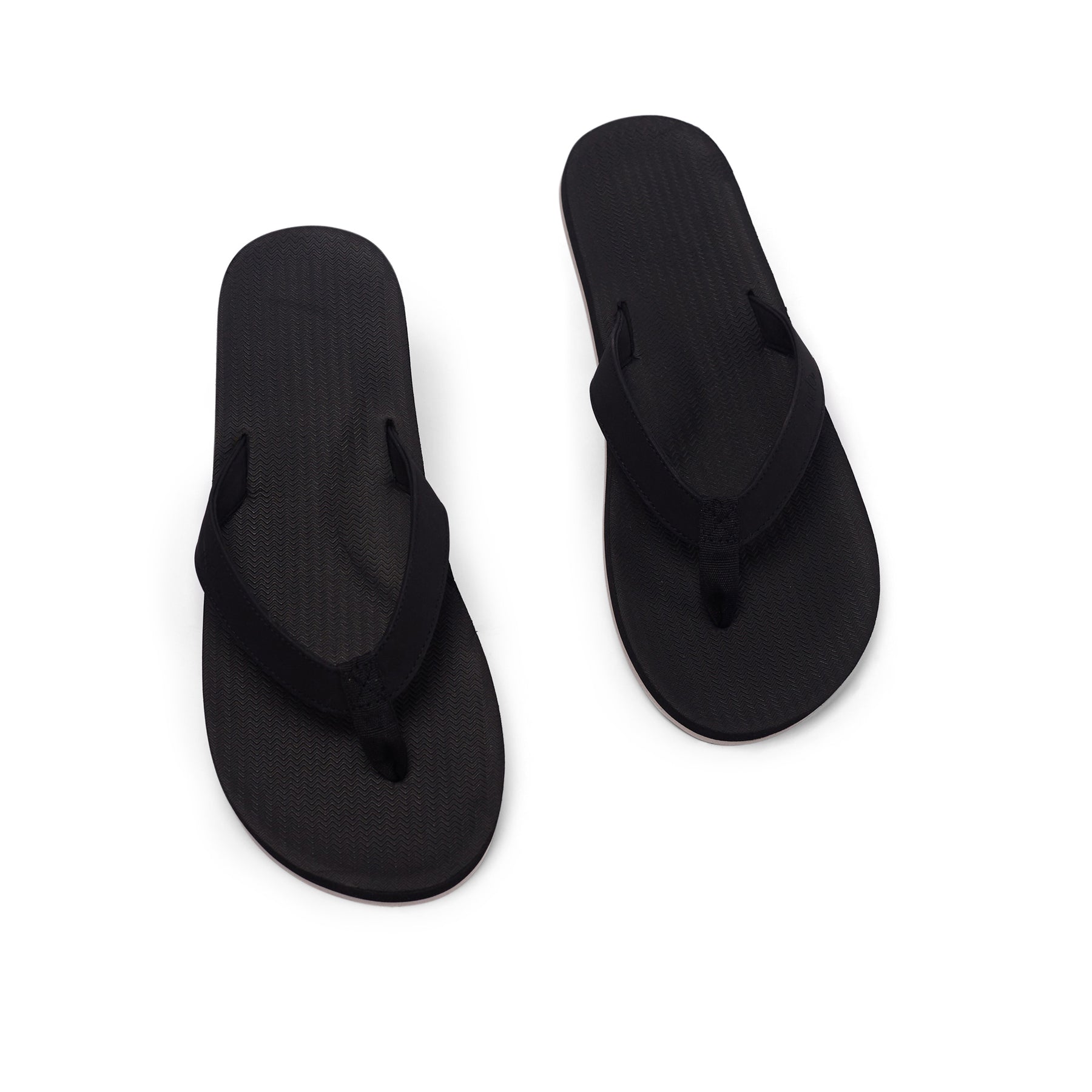 Mens Thongs - Sneaker Sole - Black/Sea Salt Sole