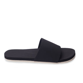 Mens Slides - Sneaker Sole - Black/Sea Salt Sole