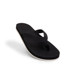 Mens Thongs - Sneaker Sole - Black/Sea Salt Sole